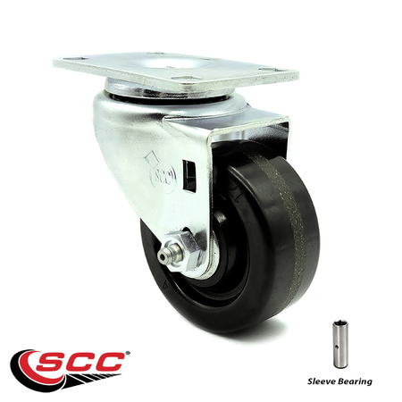 Service Caster 3 Inch Phenolic Wheel Swivel Top Plate Caster SCC-20S314-PHS-TP3